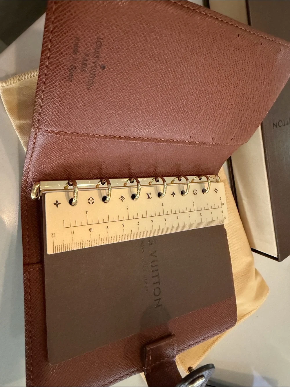 Louis Vuitton PM agenda Monogram Canvas Organizer Cover - Brown & Tan